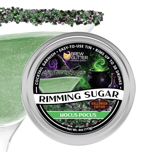 Brew Glitter Hocus Pocus Green, Purple & Black Rimming Sugar, Cocktail Garnish, 4oz
