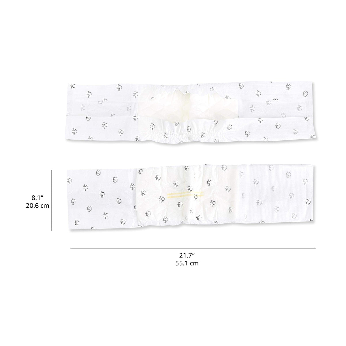 Amazon Basics Leak-Proof, Super Absorbent Male Dog Diapers with Wetness Indicator, Comfortable Design, Breathable Disposable Wrap, Secure Fit, Small, 30 Count