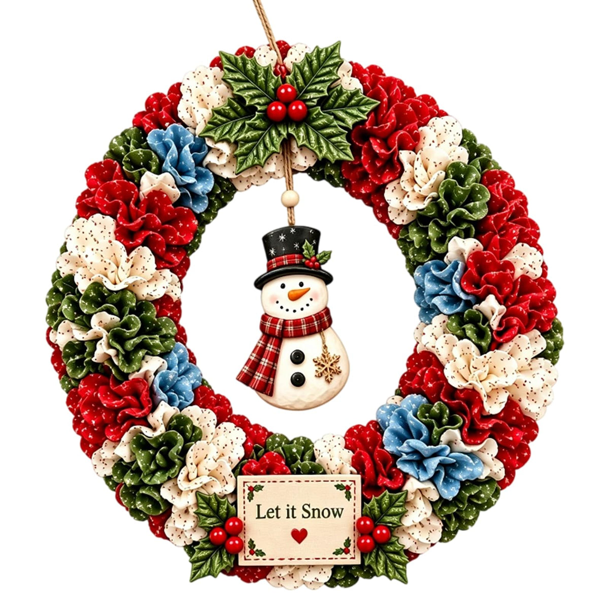 3D Fabric Poke Wreath DIY Kit, Christmas Wreath DIY Kit for Adults | Poke Art for Adults, Beginner Friendly No-sew Craft, 3D Texture, Relaxing Holiday Handmade Christmas Art Project Gift