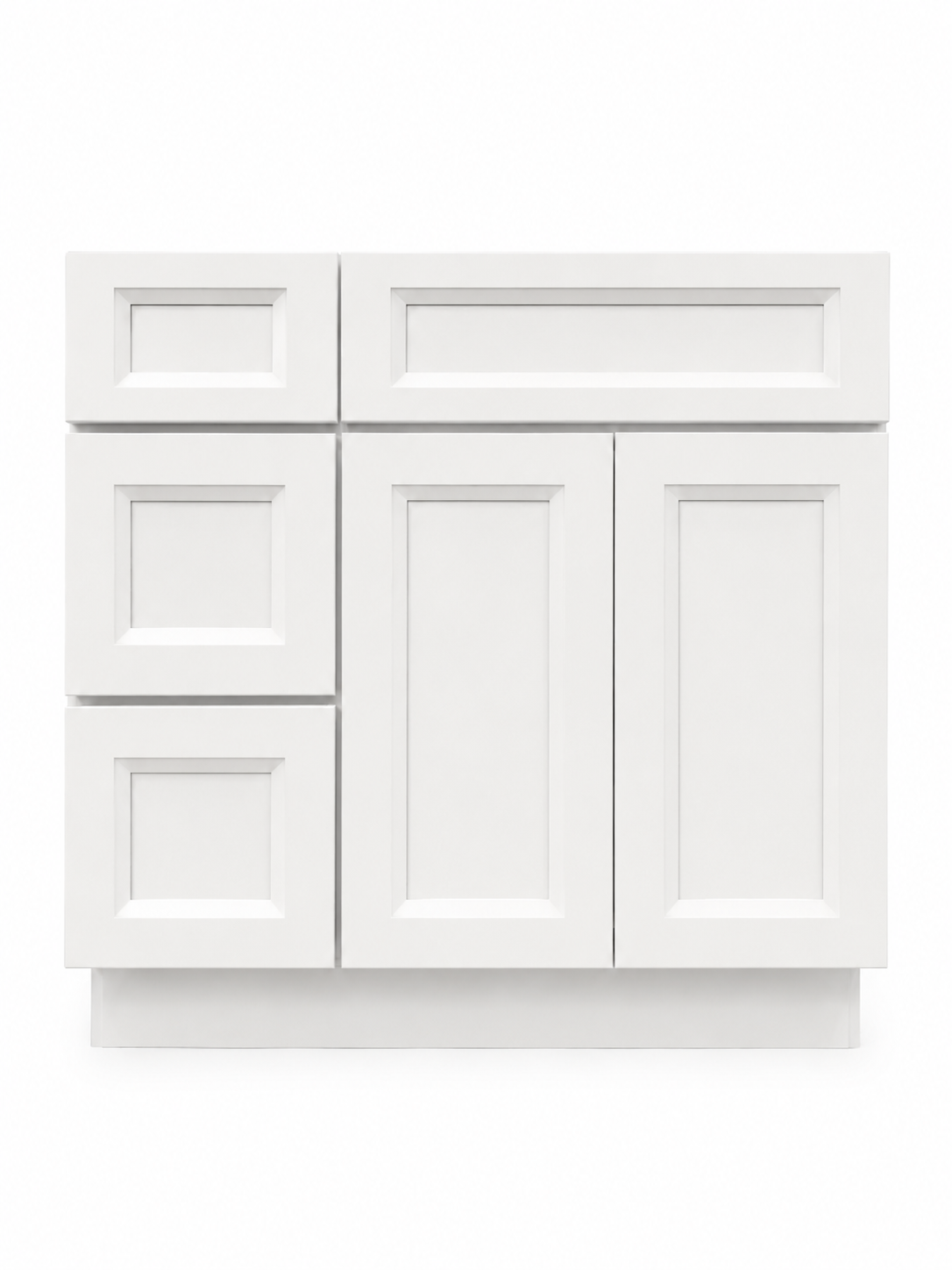 36" Aspen Ice - 3 Drawers Left
