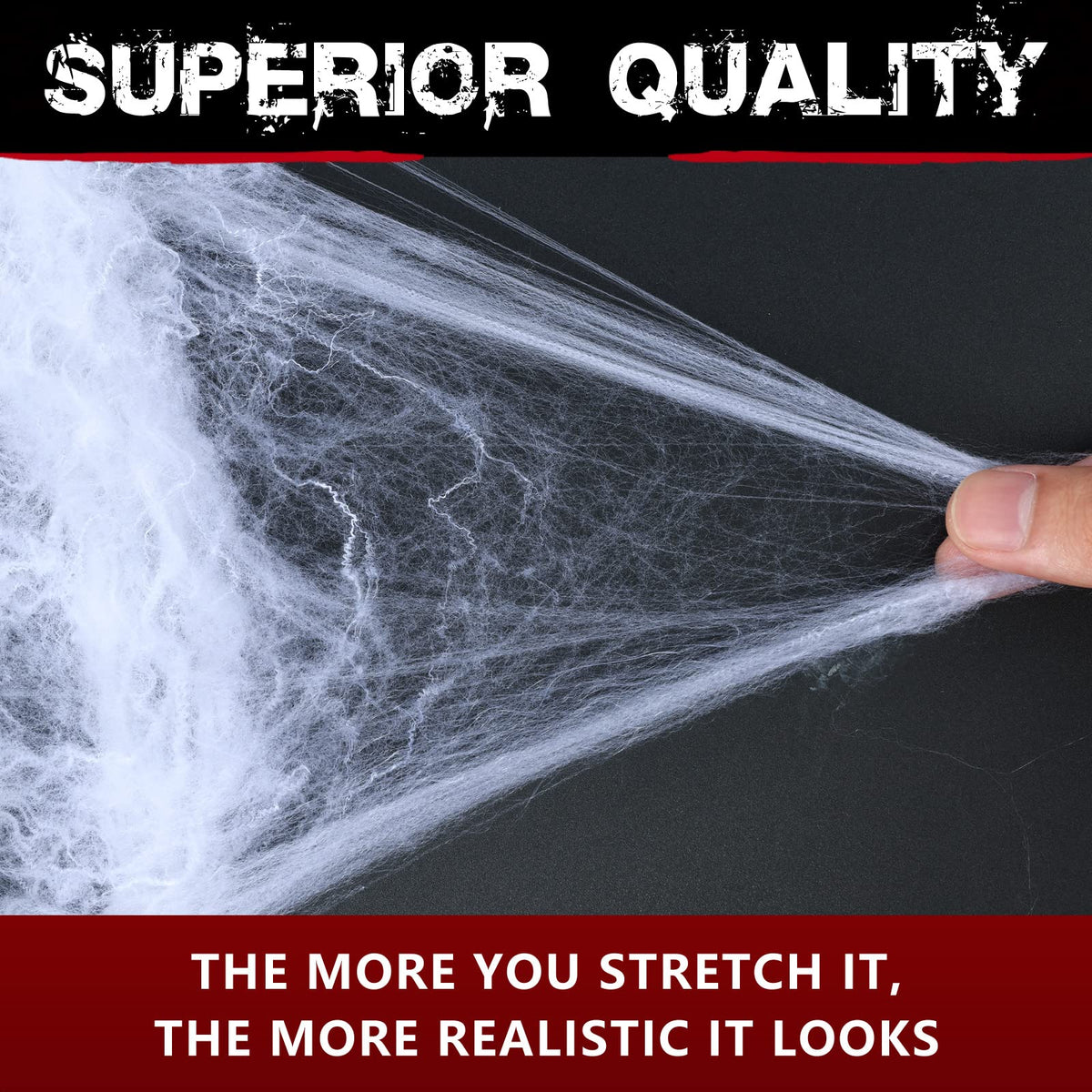 1000 sqft Spider Webs Halloween Decorations with 30 Fake Spiders | Super Stretch Cobwebs for Halloween Indoor and Outdoor Party Supplies