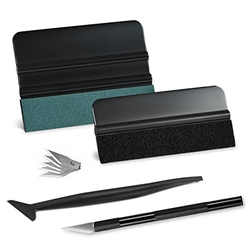 NEWISHTOOL Car Window Tint Installation Kit Vinyl Wrap Tools Wrapping Kit | Felt Squeegee, Micro Squeegee, Precision Knife & Razor Blade, 9IN1 Film Installing Tint Kit Tools Vinyl Application Tool