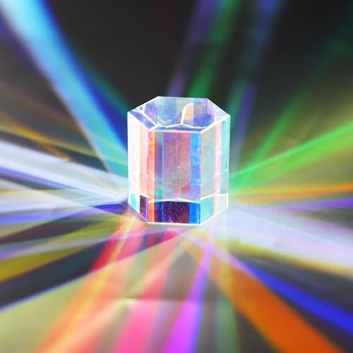 1.2'' Optical Glass RGB Dispersion Prism X-Cube for Physics Teaching Gift | Prisma,Rainbow Prism,Crystal Cube Prism,Photography Props