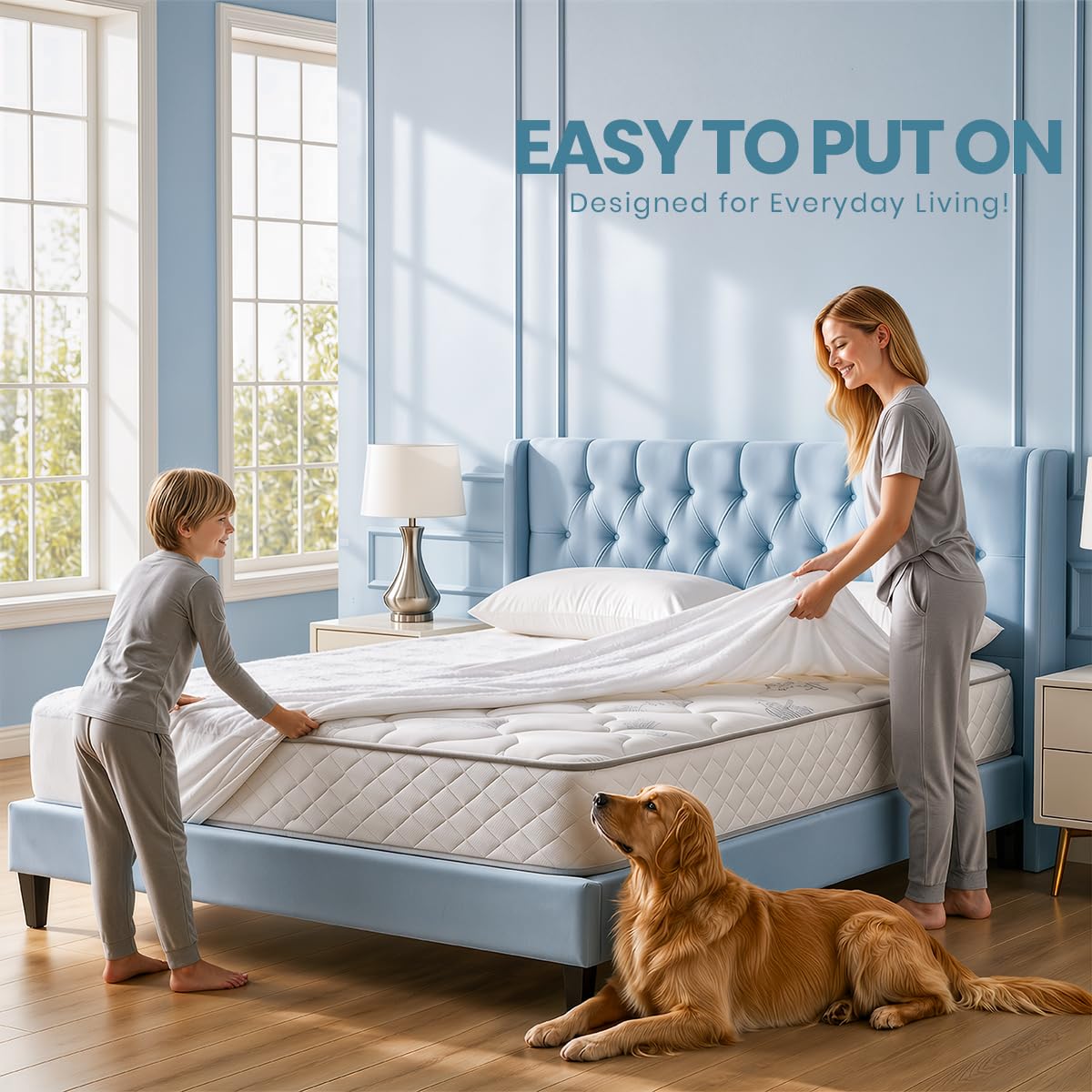 100% Waterproof Twin Size Mattress Protector, Noiseless Mattress Cover | Deep Pockets Fits 15" Mattresses, Soft & Breathable Mattress Pad, Machine Washable For Home & Hotel by Utopia Bedding