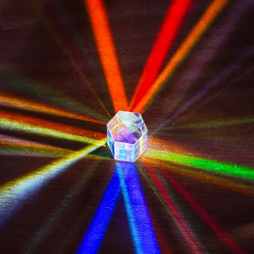 1.2'' Optical Glass RGB Dispersion Prism X-Cube for Physics Teaching Gift | Prisma,Rainbow Prism,Crystal Cube Prism,Photography Props