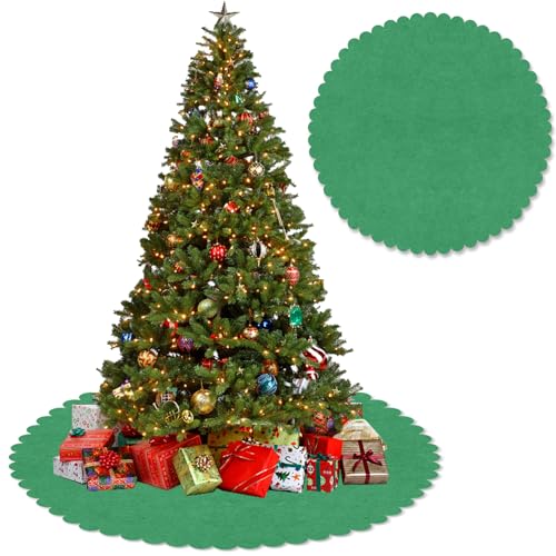35" Christmas Tree Stand Mat Non-Slip Felt Christmas Tree Mat Waterproof Tree Floor Protector from Spills Scratches Christmas Home Decor for Winter Xmas Holiday Under Tree to Protective Floor