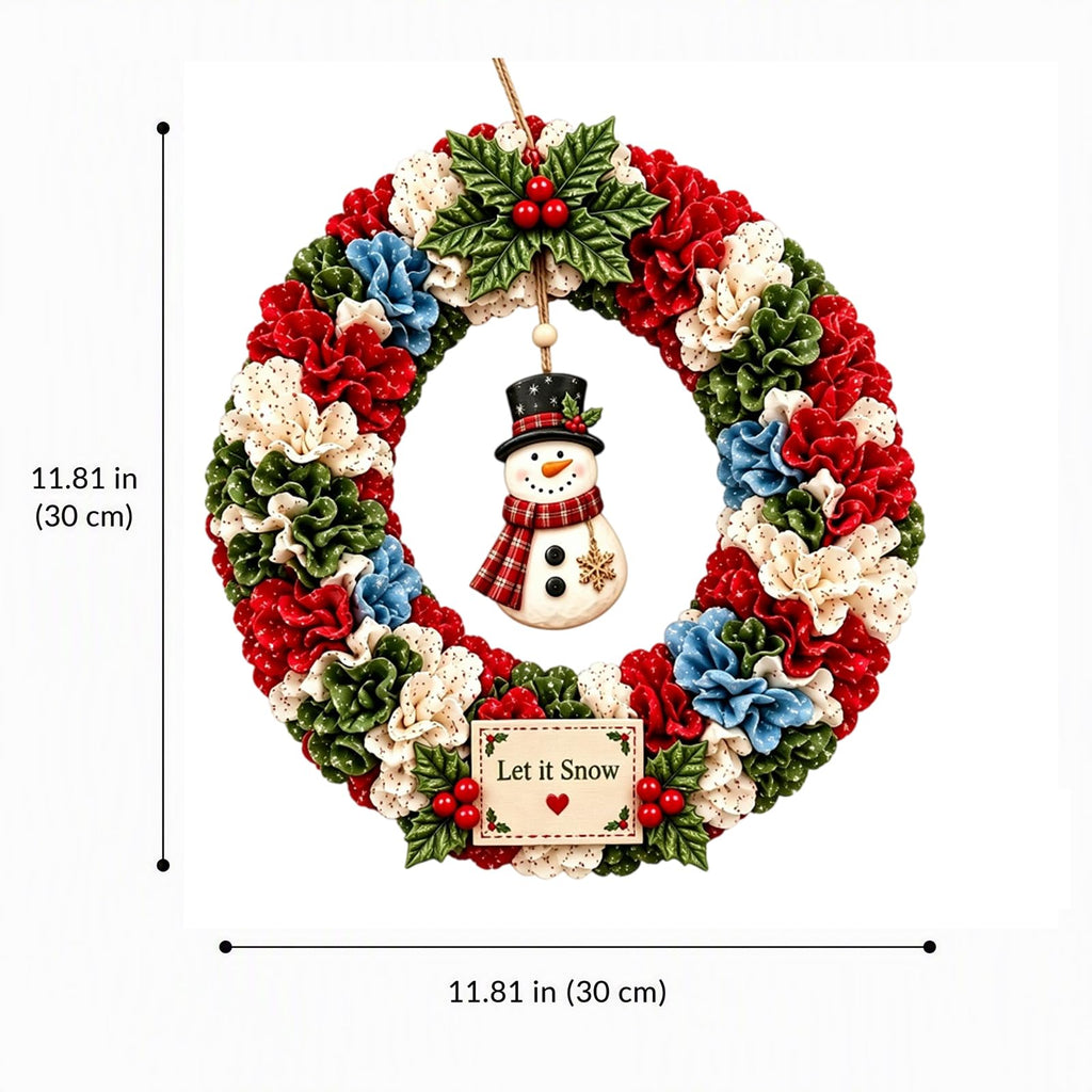3D Fabric Poke Wreath DIY Kit, Christmas Wreath DIY Kit for Adults | Poke Art for Adults, Beginner Friendly No-sew Craft, 3D Texture, Relaxing Holiday Handmade Christmas Art Project Gift