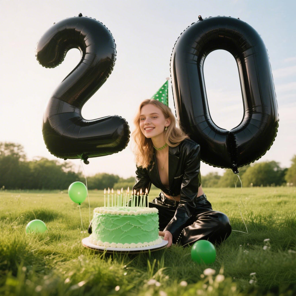 40 Inch Black Number 2 Balloons Foil Digital Helium Number Balloons | for 2nd 12 23 24 25 Birthday Anniversary Wedding Party Decorations,Jumbo Helium Balloon Giant Large Digital Balloon