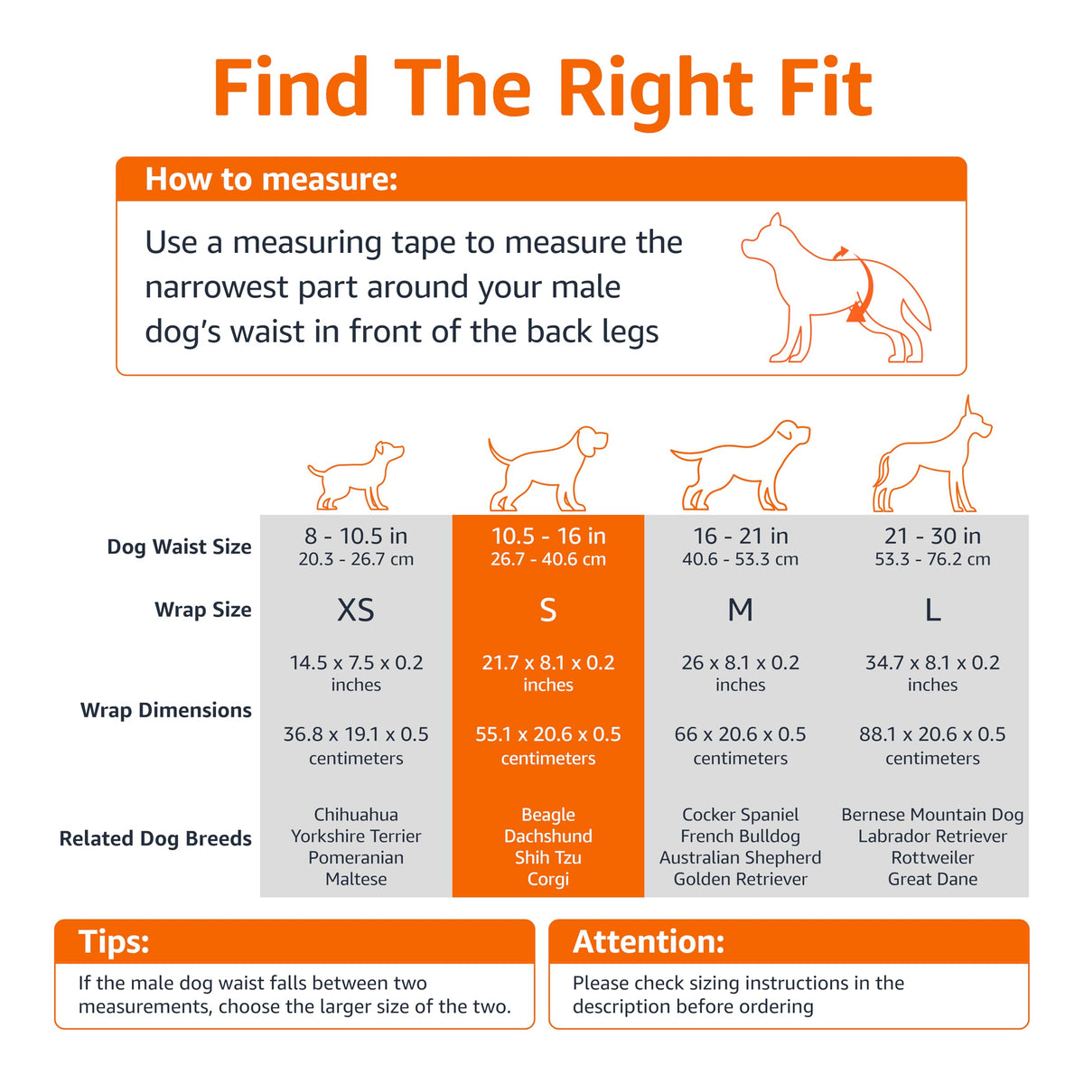 Amazon Basics Leak-Proof, Super Absorbent Male Dog Diapers with Wetness Indicator, Comfortable Design, Breathable Disposable Wrap, Secure Fit, Small, 30 Count